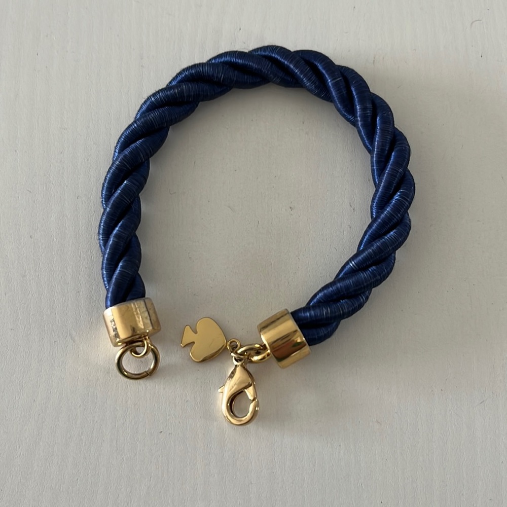 Kate Spade navy blue rope bracelet